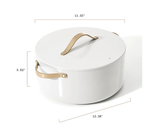 Beautiful 8 qt Ceramic Non-Stick Stock Pot by Drew Barrymore Perfect For Large Meals And Healthy Cooking