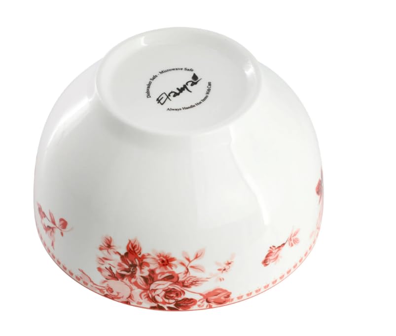 Traditional Rose 16-Piece Stoneware Dinnerware Set – Elegant Floral Design for 4 – Dishwasher & Microwave Safe – Ideal for Special Occasions & Everyday Meals