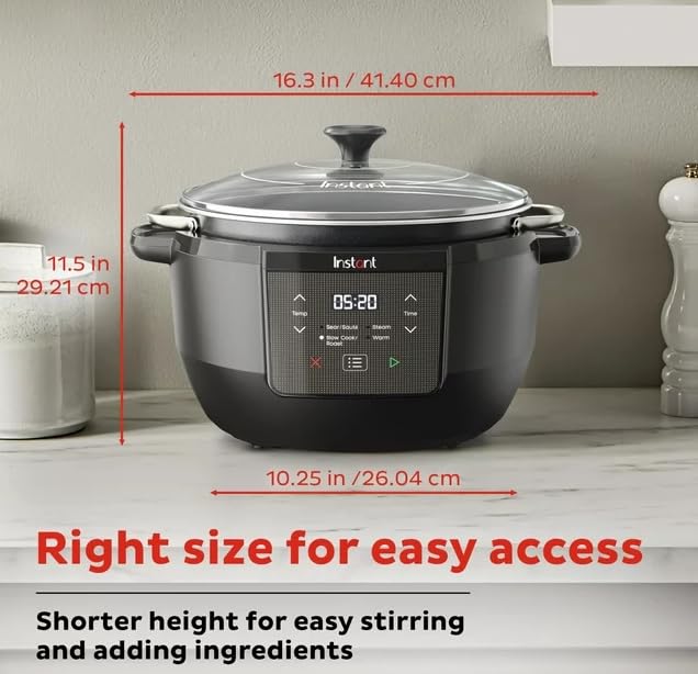 Generic Superior Cooker 7.5 Qt Slow Cooker and Multicooker, Black