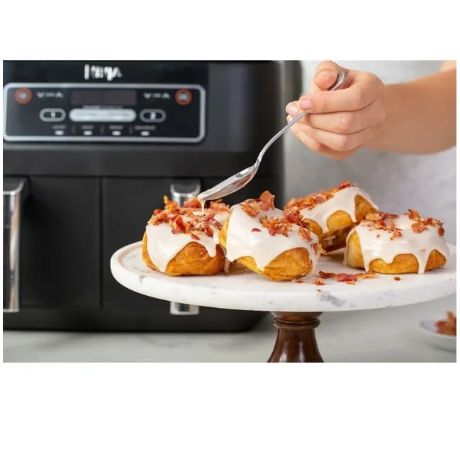 Generic 4-in-1 8-Quart. 2-Basket Air Fryer with DualZone Technology- Air Fry, Roast, & More, Black