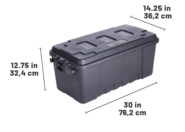 Indoor Outdoor Sportsman's Trunk, Desert Tan, 17-Gallon Lockable Storage Box
