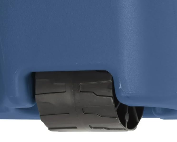 Extra Large Storage Bin, 45 Gallon Plastic Storage Container with Latch Lid and Wheels, Blue