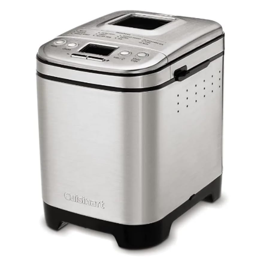 Bread Maker Machine, Compact and Automatic, Customizable Settings, Up to 2lb Loaves
