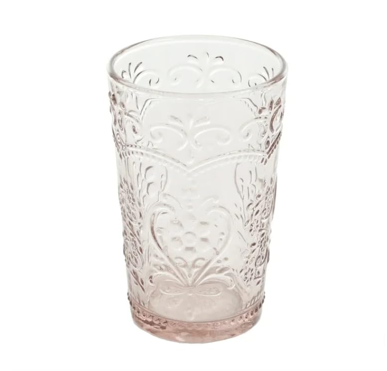 Pioneer Woman Amelia Teal Glass Tumblers Set of 4