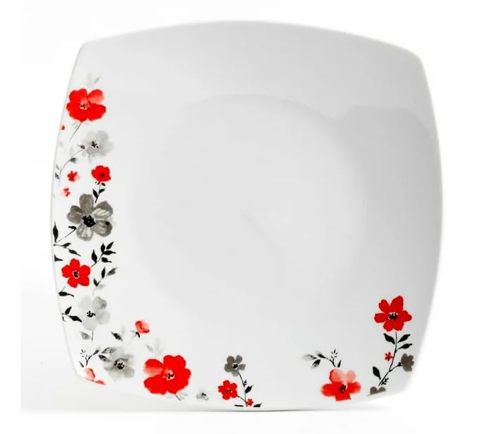 Generic Stunning Rosetta Floral 16 Piece Fine Ceramic Dinnerware Set in White Floral