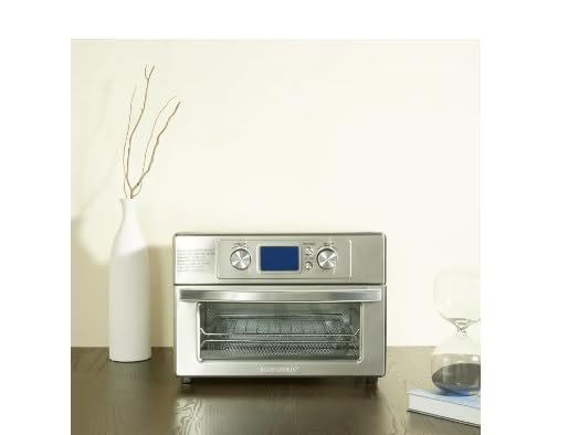 Generic Toaster Oven with Built-In Air Fryer – 1800 Watts, Stainless Steel, Multifunctional Cooking with 7 Preset Functions, Large, Silver, 201797