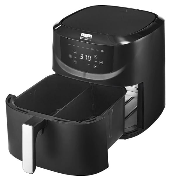 Generic 8-qt. Black Digital Air Fryer with Split Basket: Enhanced Cooking Versatility