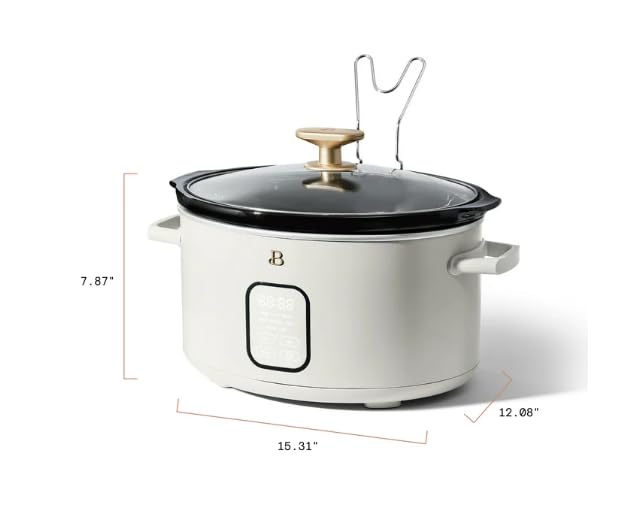 Beautiful 6 Qt Programmable Slow Cooker by Drew Barrymore perfect for healthy cooking