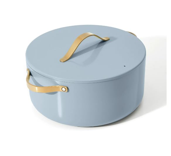 Beautiful 8 qt Ceramic Non-Stick Stock Pot by Drew Barrymore Perfect For Large Meals And Healthy Cooking