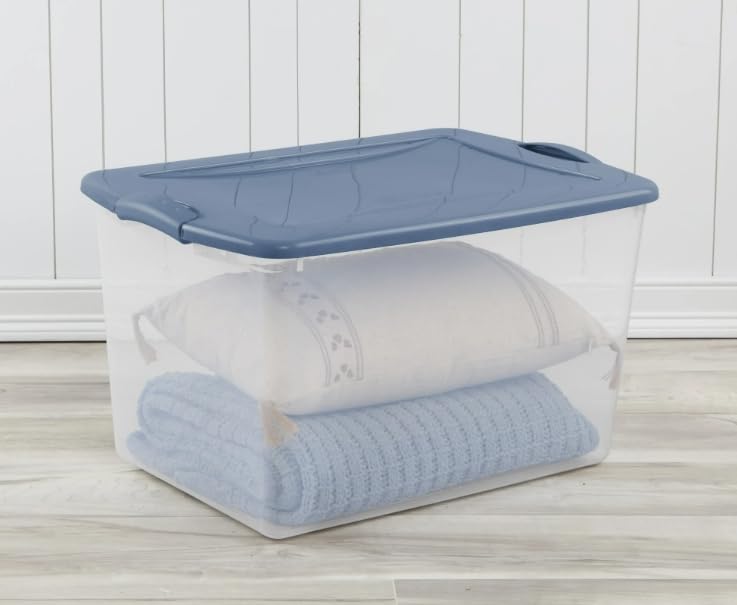 66 Qt. Latch Box Plastic Adult Bins, Set of 6