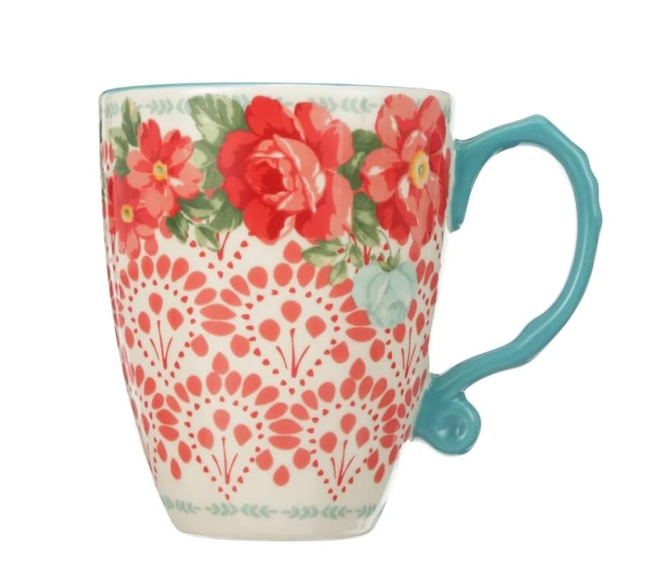 Pioneer Woman Vintage Floral 4-Piece Mug Set