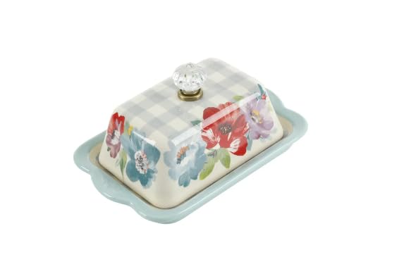 Pioneer Woman Sweet Romance Butter Dish + Cream and Sugar Set