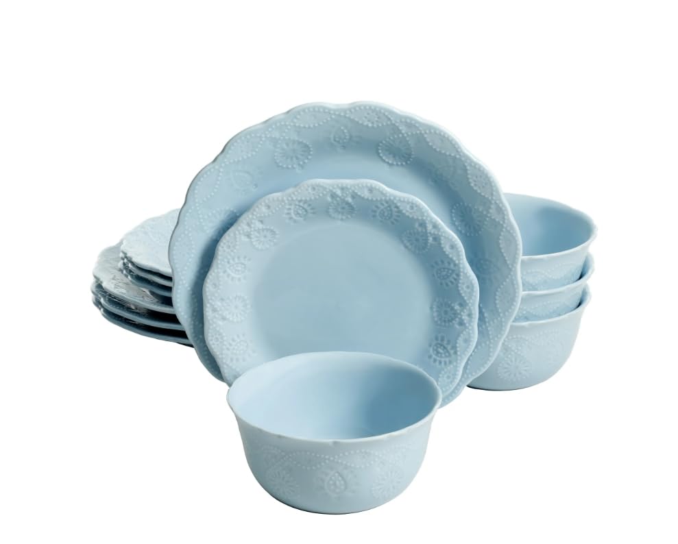 Pioneer Woman Cowgirl Lace 12-Piece Dinnerware Set