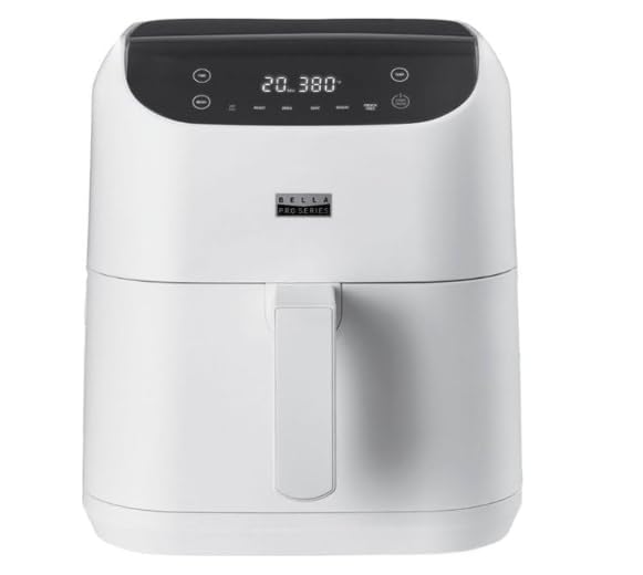 6-Quart Digital Air Fryer - White with Temperature Control, Pre-Set Programs & Non-Stick Basket | Healthier Cooking with Quick & Efficient Performance