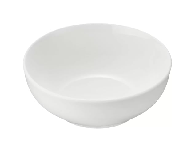 Generic Glazed White Stoneware Dinnerware Set, 12-Pieces