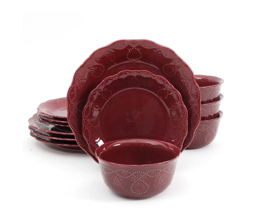 Pioneer Woman Cowgirl Lace 12-Piece Dinnerware Set