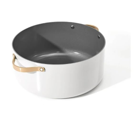 Beautiful 8 qt Ceramic Non-Stick Stock Pot by Drew Barrymore Perfect For Large Meals And Healthy Cooking