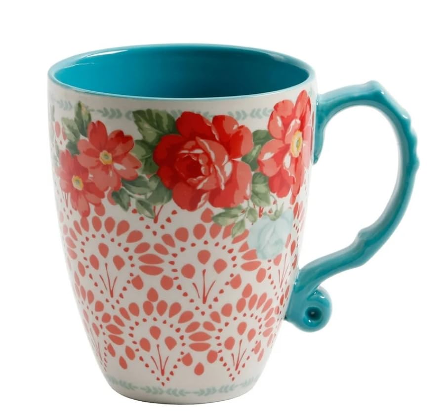 Pioneer Woman Vintage Floral 4-Piece Mug Set