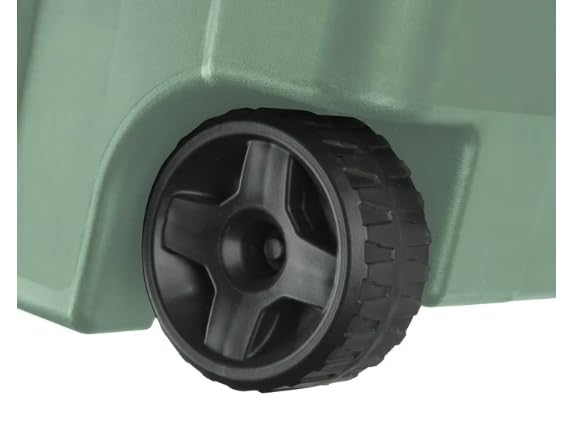 2PCS 40 Gallon Industrial Tote Plastic Storage Bins Wheeled Large Storage Box Set Green