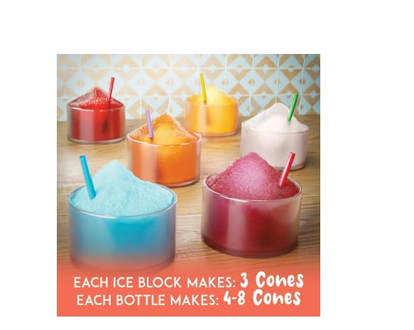 Generic Snow Cone Maker Shaved Ice Machine Party Package with 3 Syrups and Supplies, 8 lbs, White