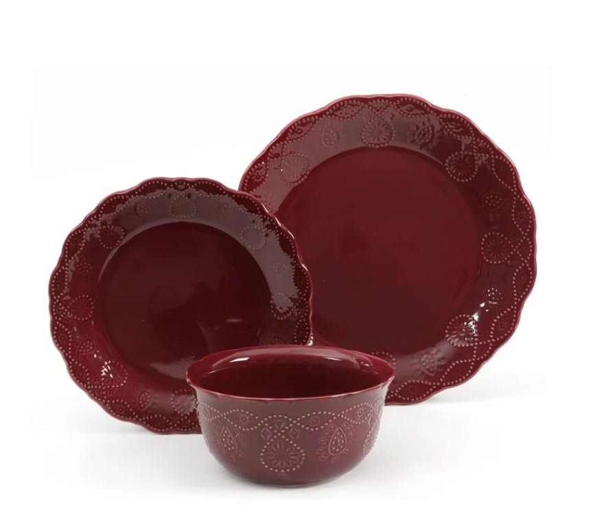 Pioneer Woman Cowgirl Lace 12-Piece Dinnerware Set