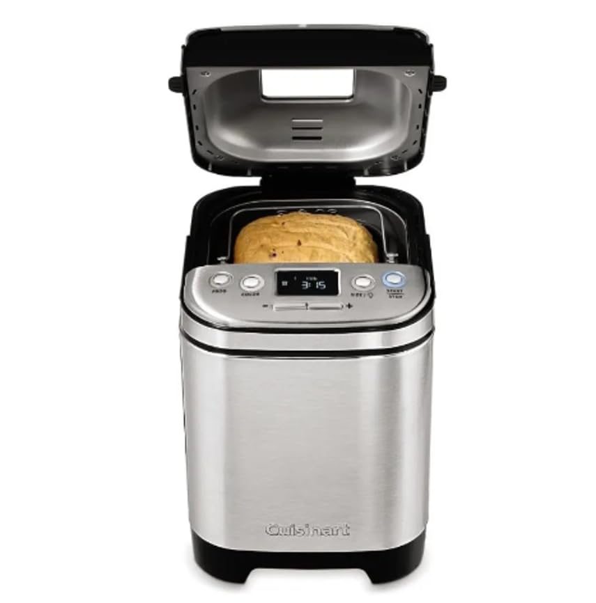 Bread Maker Machine, Compact and Automatic, Customizable Settings, Up to 2lb Loaves
