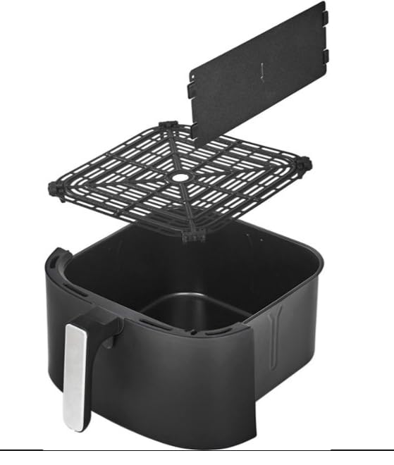 Generic 8-qt. Black Digital Air Fryer with Split Basket: Enhanced Cooking Versatility
