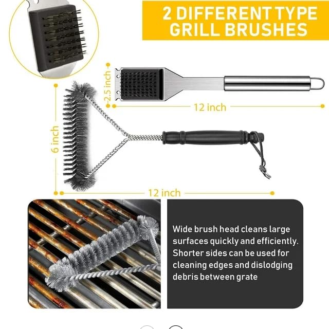 Generic Dads Backyard 34 Pcs Grill Accessories Grilling Gifts for Men, 16 Inches Heavy Duty BBQ Accessories, Stainless Steel Grill Tools, Grill Mats for Backyard, Silver