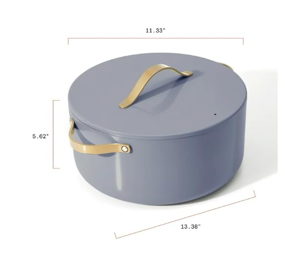Beautiful 8 qt Ceramic Non-Stick Stock Pot by Drew Barrymore Perfect For Large Meals And Healthy Cooking
