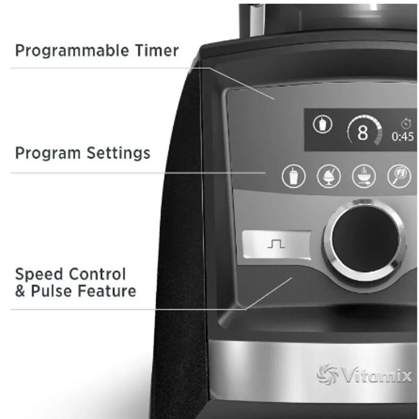Professional-Grade, 64 oz. Low-Profile Container, VX A3500 Ascent Series Smart Blender, Color Graphite. Attachment included