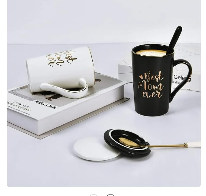Best Mom Ever Coffee Mug, Best Mom Gifts for Mothers Day, Futtumy 14 fl oz Ceramic Mug Tea Cup