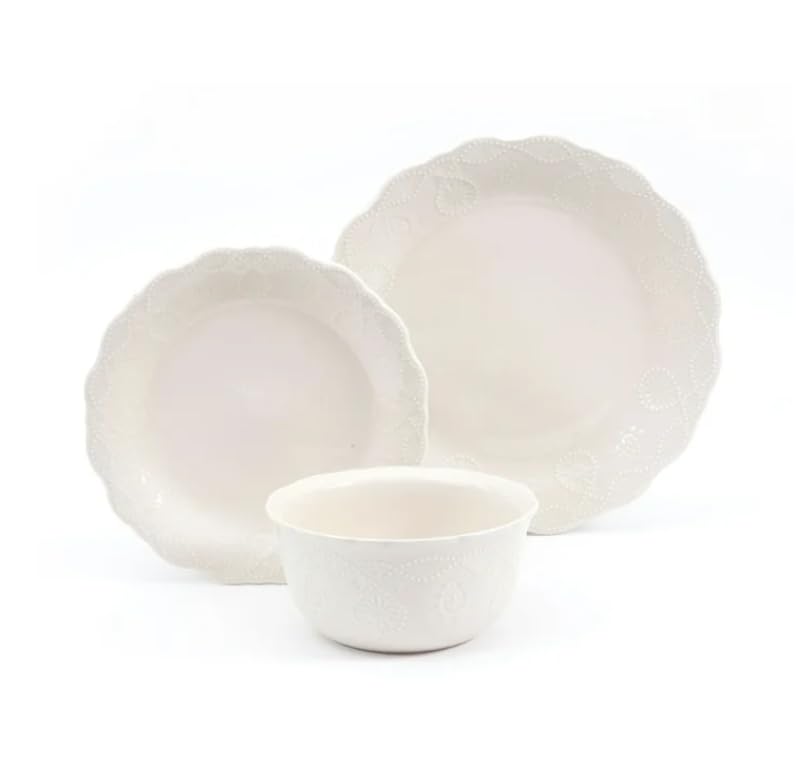 Pioneer Woman Cowgirl Lace 12-Piece Dinnerware Set