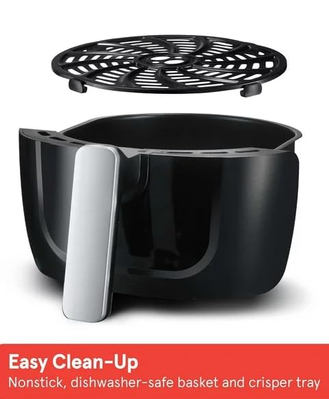 Generic 4 Qt Digital Air Fryer with Guided Cooking, Black