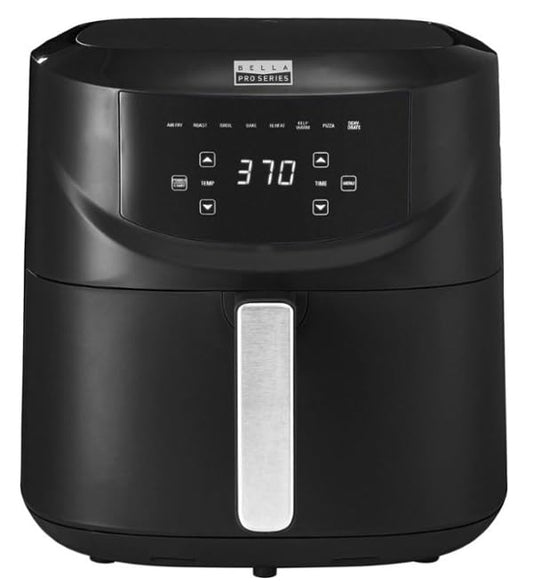 Generic 8-qt. Black Digital Air Fryer with Split Basket: Enhanced Cooking Versatility