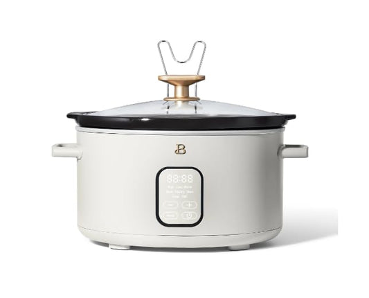 Beautiful 6 Qt Programmable Slow Cooker by Drew Barrymore perfect for healthy cooking
