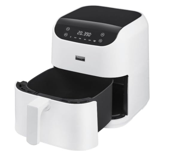 6-Quart Digital Air Fryer - White with Temperature Control, Pre-Set Programs & Non-Stick Basket | Healthier Cooking with Quick & Efficient Performance