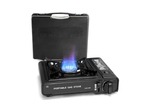Portable Camping Stove, 1 Burner Butane Gas Stove with Carrying Case
