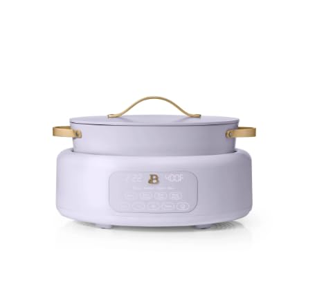 Beautiful 10 in 1 Electric Multi-Cooker by Drew Barrymore 7 Preset Functions, touch Activated Digital Display Perfect For Healthy Meals Lavender