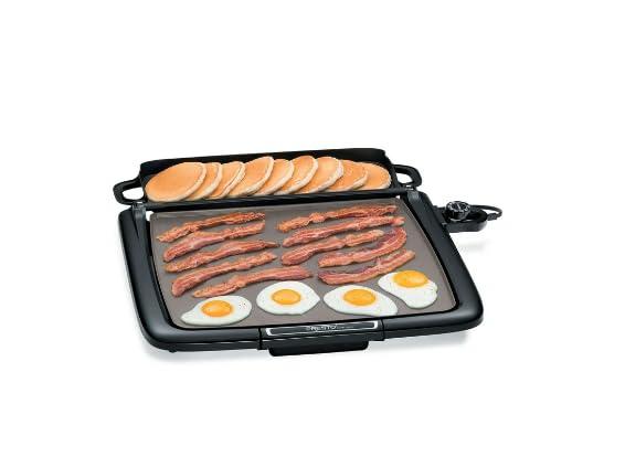 Ceramic Electric Griddle/Warmer Plus – 14 x 15-Inch Nonstick Cooking Surface, Multi-Function Tray, Cool-Touch Base, and Removable Drip Tray
