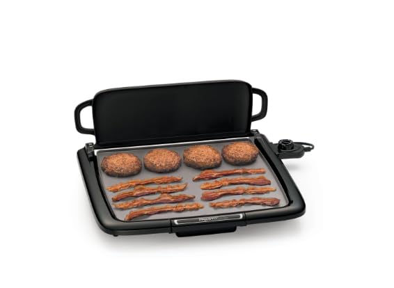 Ceramic Electric Griddle/Warmer Plus – 14 x 15-Inch Nonstick Cooking Surface, Multi-Function Tray, Cool-Touch Base, and Removable Drip Tray