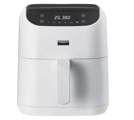 6-Quart Digital Air Fryer - White with Temperature Control, Pre-Set Programs & Non-Stick Basket | Healthier Cooking with Quick & Efficient Performance