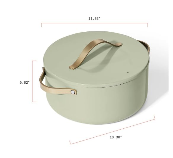Beautiful 8 qt Ceramic Non-Stick Stock Pot by Drew Barrymore Perfect For Large Meals And Healthy Cooking