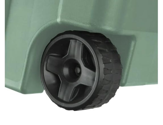 2PCS 40 Gallon Industrial Tote Plastic Storage Bins Wheeled Large Storage Box Set Green